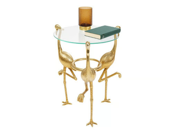 FLAMINGO - Round glass and aluminium coffee table for living room by KARE Design - view 3